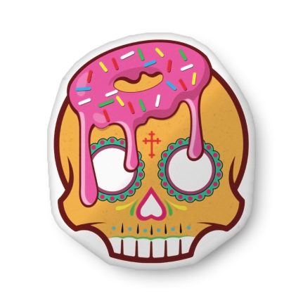 Donut Skully Pillow
