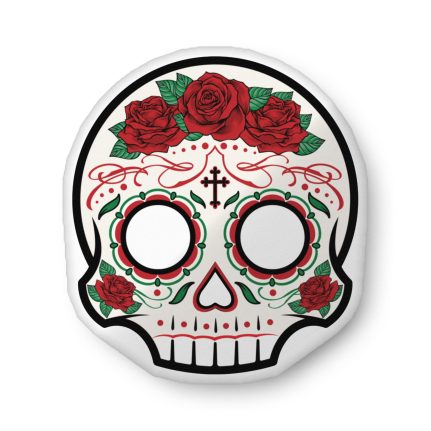Rose Skully Pillow