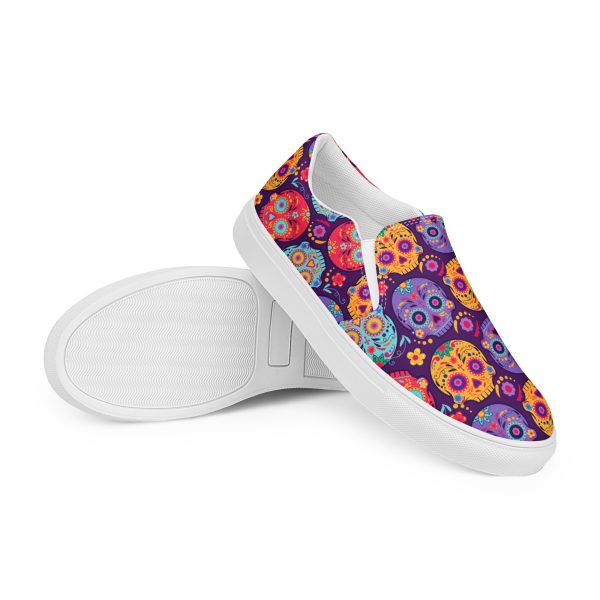 Skully's Pattern Men’s slip-on shoes - Image 2