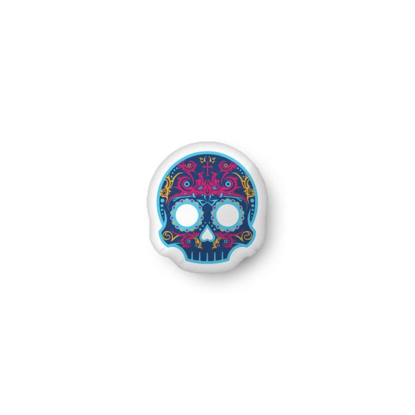 Techno Blue Skully Pillow - Image 2