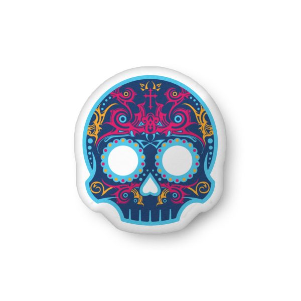 Techno Blue Skully Pillow - Image 3