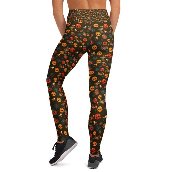 Dia De Los Muertos Print - Yoga Leggings - Image 3