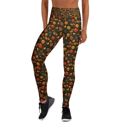 Dia De Los Muertos Print - Yoga Leggings