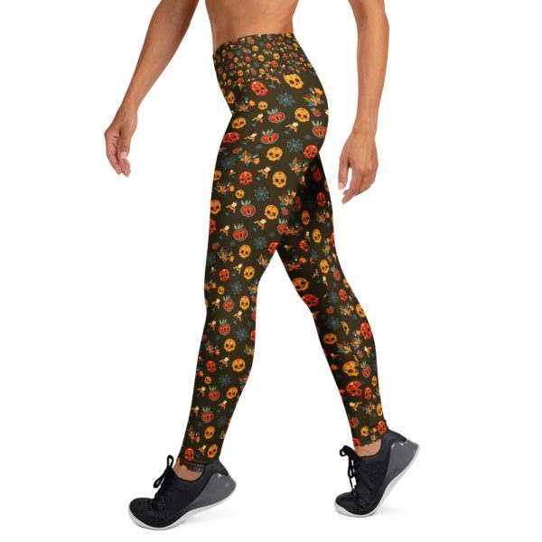 Dia De Los Muertos Print - Yoga Leggings - Image 2