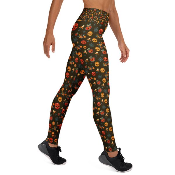 Dia De Los Muertos Print - Yoga Leggings - Image 4